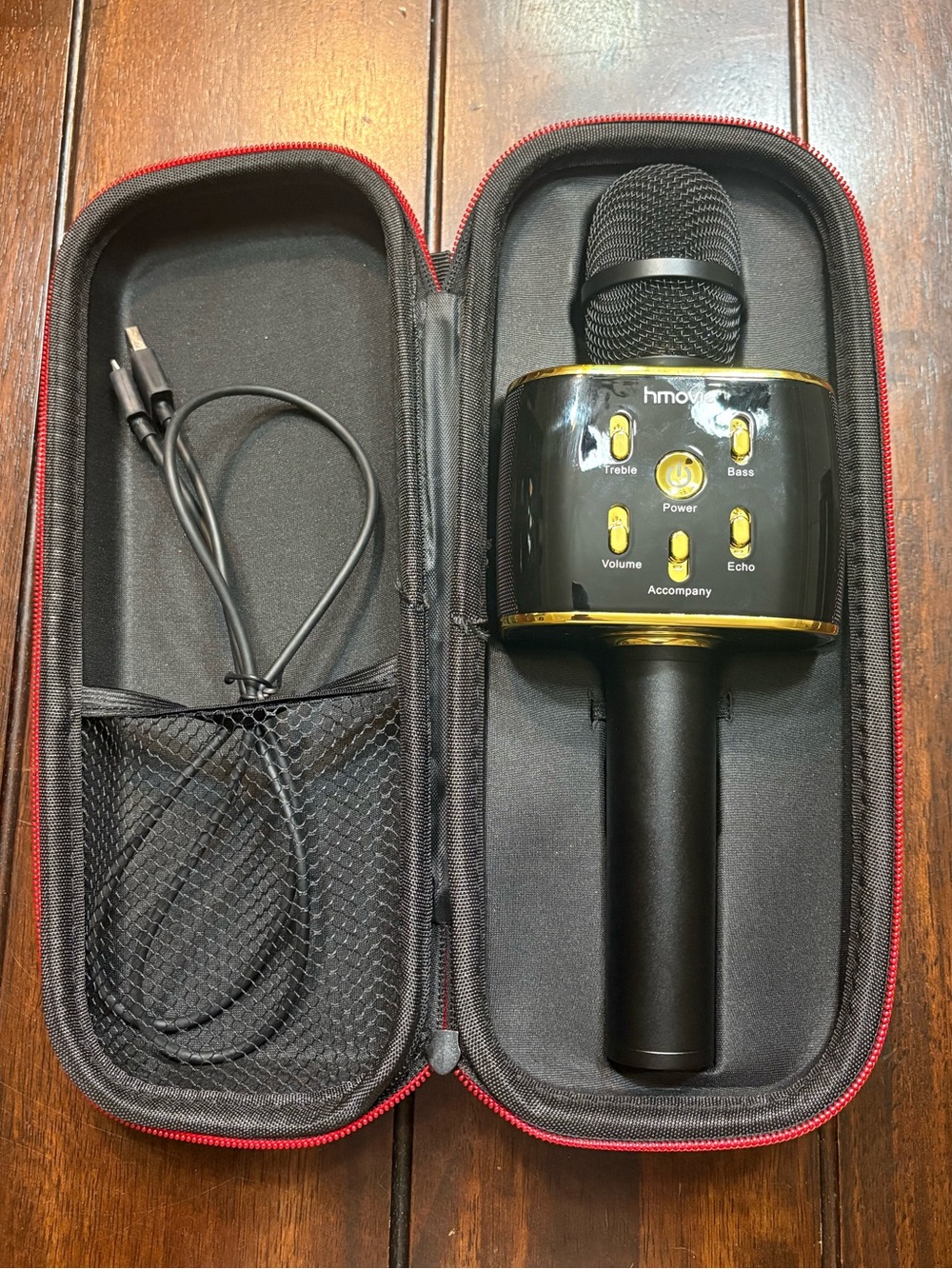 Hmovie Wireless Bluetooth Karaoke Microphone + Hard Travel Case
